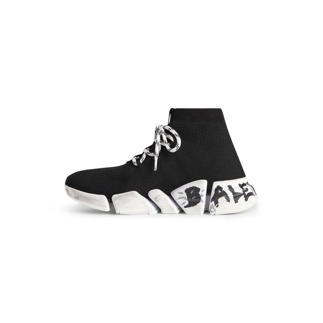 Men’s Speed 2.0 Lace-up Graffiti Recycled Knit Sneaker  in Black - Image 4